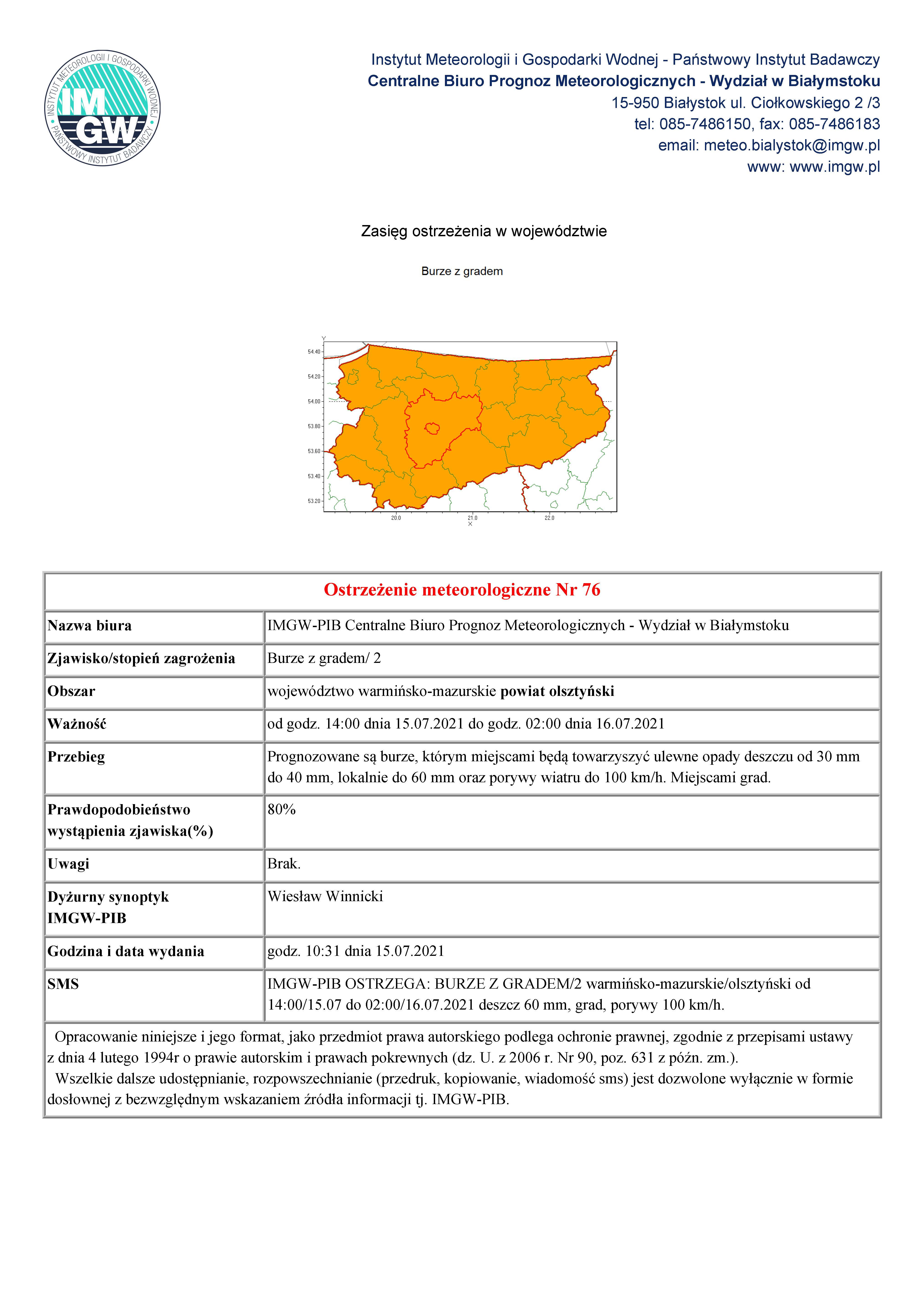 76 meteo tresc