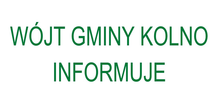 Informacja Wójta Gminy Kolno