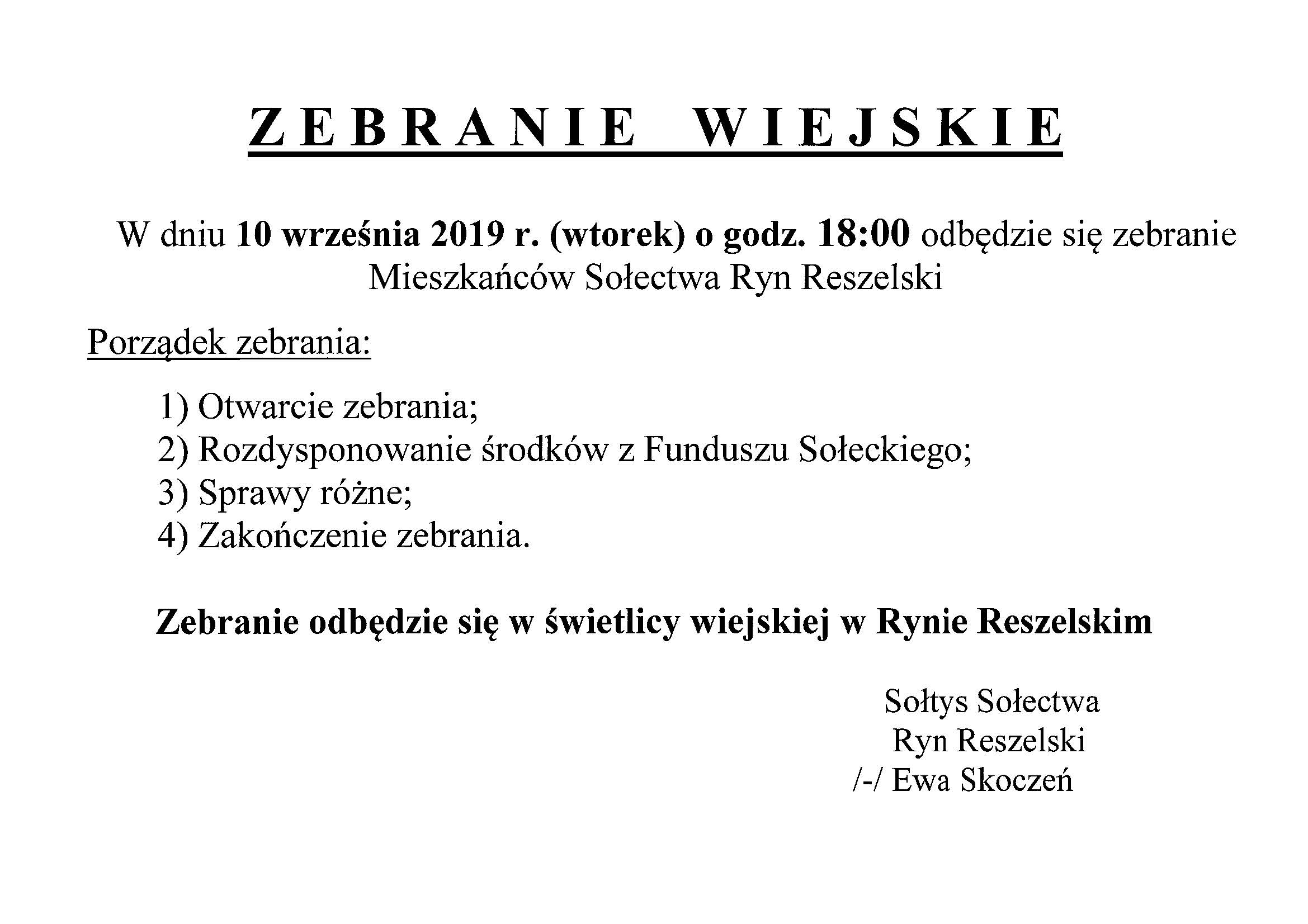 Zebranie wiejskie