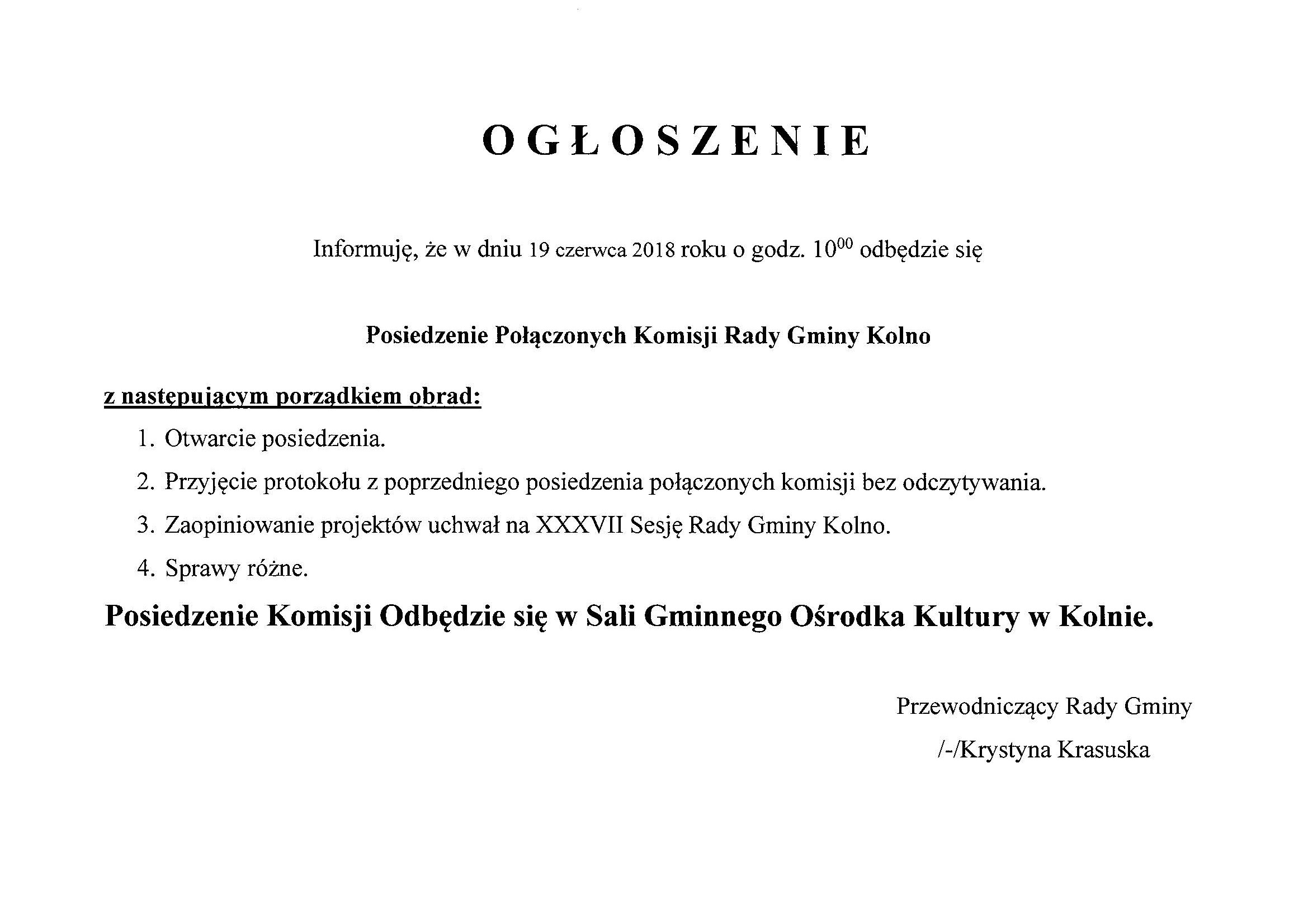 Posiedzenie Połączonych Komisji